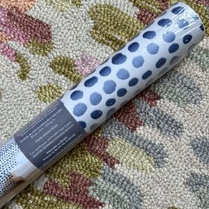 Tempaper Single Roll Top Coated Vinyl Product Moire Dots BLUE NWT